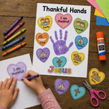 Thankful Hands Craft | Bible Handprint Activity | Prayer Bible Craft | Sunday School Activity | Christian Kids Cut and Paste Craft — preview 4