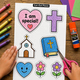 Jesus Makes Me Special Craft | Bible Handprint Activity | Prayer Bible Craft | Sunday School Activity | Christian Kids Cut and Paste Craft — preview 4