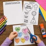 Jesus Loves Me Craft | Bible Handprint Activity | Prayer Bible Craft | Sunday School Activity | Christian Kids Cut and Paste Craft — preview 3