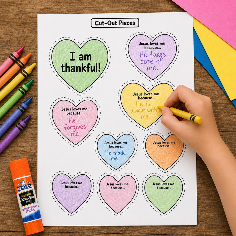 Jesus Loves Me Craft | Bible Handprint Activity | Prayer Bible Craft | Sunday School Activity | Christian Kids Cut and Paste Craft — preview 2