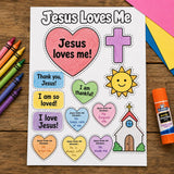 Jesus Loves Me Craft | Bible Handprint Activity | Prayer Bible Craft | Sunday School Activity | Christian Kids Cut and Paste Craft — preview 5