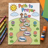 Path to Prayer Craft | Prayer Activity for Kids | Sunday School Printable | Christian Cut and Paste Craft | Bible Craft for Kids — preview 5