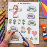Jesus Leads the Way Craft | Path to Prayer Printable | Sunday School Activity | Bible Craft for Kids | Cut and Paste Craft | Prayer Activity — preview 3