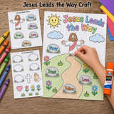 Jesus Leads the Way Craft | Path to Prayer Printable | Sunday School Activity | Bible Craft for Kids | Cut and Paste Craft | Prayer Activity — preview 4