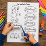 Walking in God’s Path Craft | Prayer Activity for Kids | Sunday School Printable | Christian Cut and Paste Craft | Bible Craft for Kids — preview 4