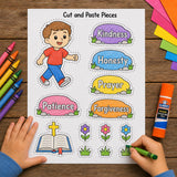 Walking in God’s Path Craft | Prayer Activity for Kids | Sunday School Printable | Christian Cut and Paste Craft | Bible Craft for Kids — preview 3