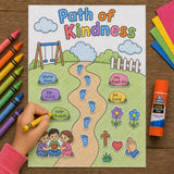 Path to kindness | Path to Prayer Printable | Sunday School Activity | Bible Craft for Kids | Cut and Paste Craft | Prayer Activity — preview 1