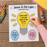 Jesus Is the Light Craft | Bible Craft for Kids | Sunday School Activity | VBS Printable | Christian Coloring Craft | John 8:12 — preview 2