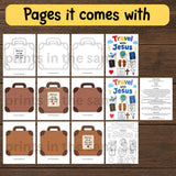 Travel With Jesus Suitcase Craft | Christian Travel Bible Craft | Sunday School Printable | VBS Activity | Cut and Glue Craft — preview 5