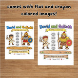 David and Goliath Craft | Bible Story Printable | Sunday School Activity | VBS Craft | Christian Craft | God Helps Me Be Brave Printable — preview 2