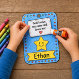 God Knows My Name Name Tag Craft | Christian Kids Printable | Sunday School Craft | Back to School Church Activity | God Loves Me Craft — preview 5