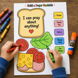 Build a Prayer Sandwich Craft | Christian Prayer Activity for Kids | Sunday School Bible Craft | Preschool Church Printable — preview 3