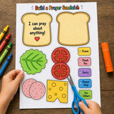Build a Prayer Sandwich Craft | Christian Prayer Activity for Kids | Sunday School Bible Craft | Preschool Church Printable — preview 4