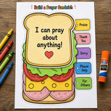 Build a Prayer Sandwich Craft | Christian Prayer Activity for Kids | Sunday School Bible Craft | Preschool Church Printable — preview 2