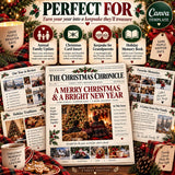 Editable Christmas Family Newspaper Template — preview 2