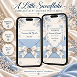 A Little Snowflake - Animated Baby Shower Invitation — preview 1