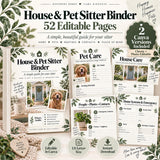 Editable House & Pet Sitter Binder — preview 1