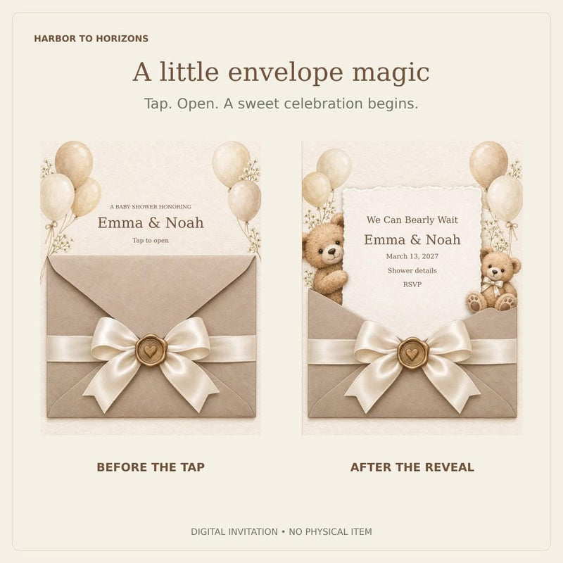 We Can Bearly Wait - Animated Baby Shower Invitation — preview 2