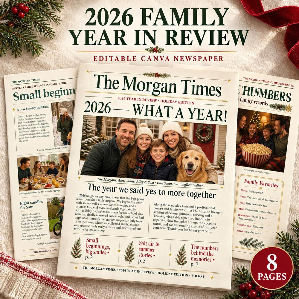 2026 family newspaper template