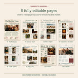 All eight editable pages