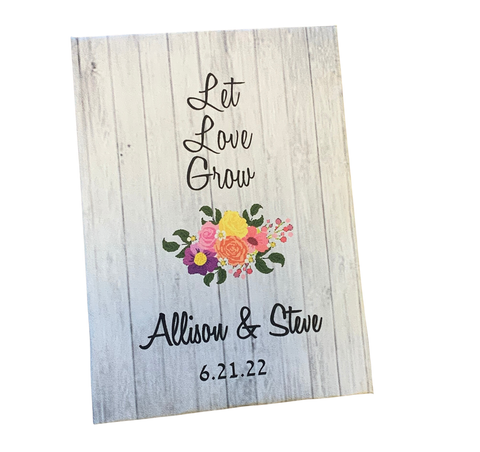 Wood Floral Baby Shower Seed Packets - Favor Universe