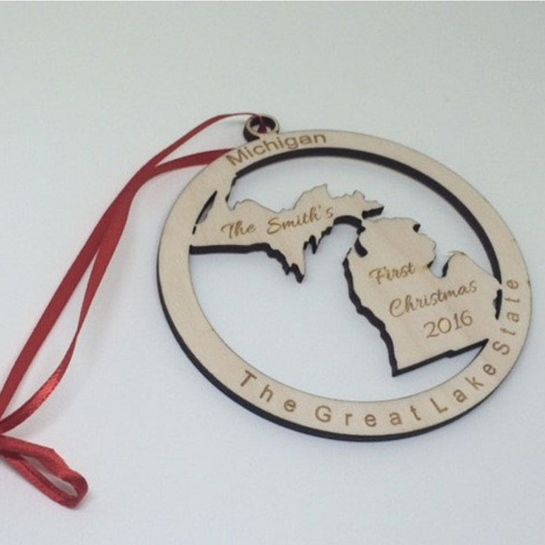 Michigan State Ornament - Favor Universe
