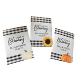 Buffalo Plaid with orange pumpkin wedding Seed Packets