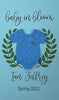 Plantable Seed Card favors for Baby Shower - Includes plantable onesie shape and Laurel Wreath design