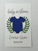 Plantable Seed Card favors for Baby Shower - Includes plantable onesie shape and Laurel Wreath design