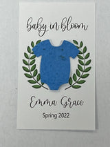 Plantable Baby Shower Seed Paper Favors with Onesie