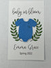 Plantable Seed Card favors for Baby Shower - Includes plantable onesie shape and Laurel Wreath design