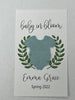 Plantable Seed Card favors for Baby Shower - Includes plantable onesie shape and Laurel Wreath design
