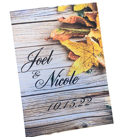 Rustic Fall Leaves Autumn Wedding Seed Packets - Favor Universe