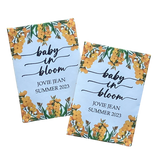 Yellow Floral Baby Shower Seed Packet Favors