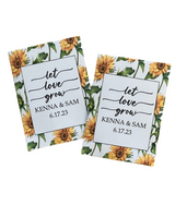 Sunflower Background Wedding Seed Packet Favors