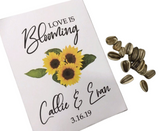 Personalized Sunflower Wedding Seed Packet Favors