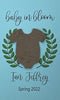 Plantable Seed Card favors for Baby Shower - Includes plantable onesie shape and Laurel Wreath design