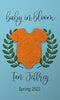 Plantable Seed Card favors for Baby Shower - Includes plantable onesie shape and Laurel Wreath design