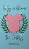 Plantable Seed Card favors for Baby Shower - Includes plantable onesie shape and Laurel Wreath design