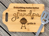 Personalized cutting board for Dad - Bamboo and Slate cutting boards