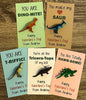 Dinosaur valentine cards - Dinosaur party favors
