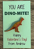 Dinosaur valentine cards - Dinosaur party favors