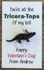 Dinosaur valentine cards - Dinosaur party favors