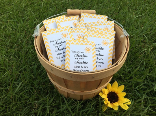 You Are My Sunshine Baby Shower Seed Packets - Favor Universe