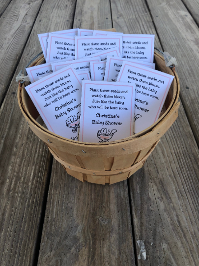 Stroller Baby Shower Seed Packets - Favor Universe