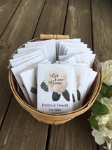 White Hydrangea Wedding Seed Packets - Favor Universe