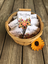 Sunflower and pumpkin fall Seed Packets