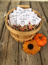 Pumpkin and Sunflower Fall Baby Shower Seed Packet Favors