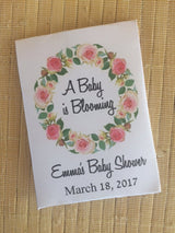 Pink Wreath Baby Shower Seed Packets Floral Favors