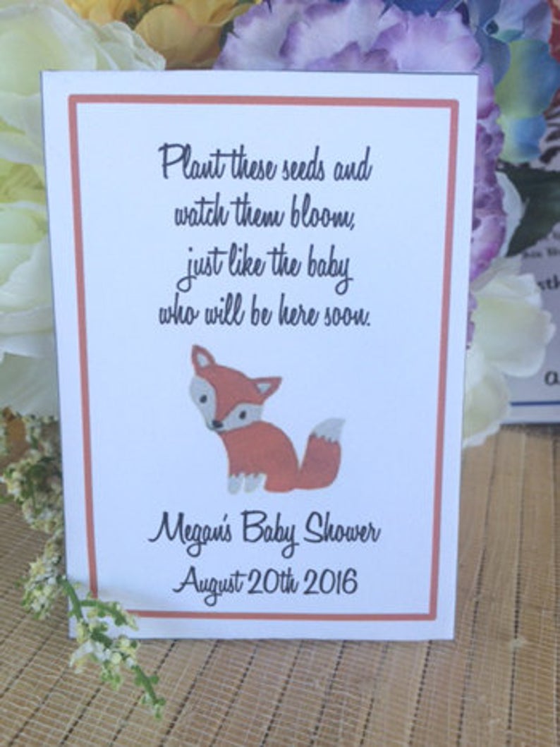 woodland baby shower fox